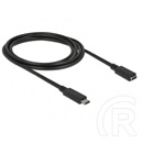 Delock USB 3.0 hosszabbító kábel (C dugó / C aljzat, 2 m, fekete)