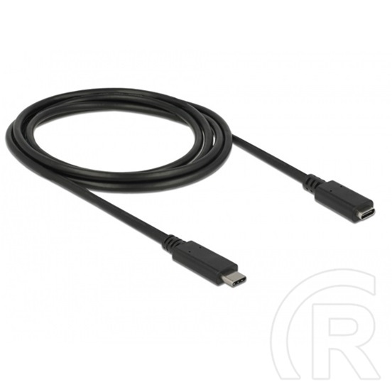 Delock USB 3.0 hosszabbító kábel (C dugó / C aljzat, 2 m, fekete)