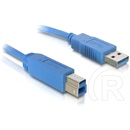 Delock USB 3.0 kábel (A-B, 3 m, kék)