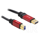Delock USB 3.0 kábel (A-B, 3 m, prémium, fekete)