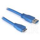 Delock USB 3.0 kábel (A dugó / micro-B dugó, 1 m, kék)