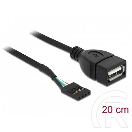 Delock USB kábel 20cm (USB pin header 4 pin > USB-A, USB 2.0, belső)