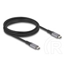 Delock USB kábel (C dugó / C dugó, USB 40 Gbps, PD 240W, 2 m, szürke)