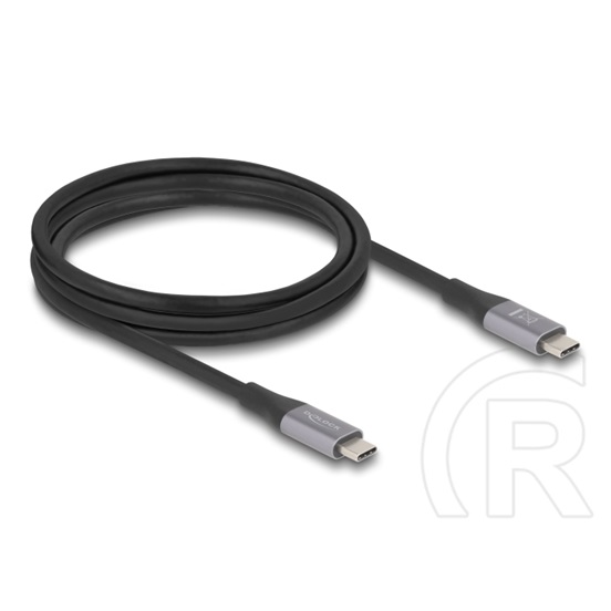 Delock USB kábel (C dugó / C dugó, USB 40 Gbps, PD 240W, 2 m, szürke)