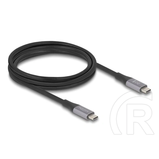 Delock USB kábel (C dugó / C dugó, USB 40 Gbps, PD 240W, 2 m, szürke)