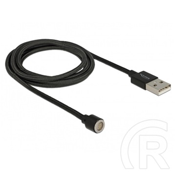 Delock USB mágneses adat-és töltőkábel (USB-A / mágneses fej, 1,1 m, fekete)