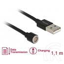 Delock USB mágneses adat-és töltőkábel 1,1m (fekete)