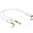 Delock adapter 3,5 mm 4 pin jack (F) - 2 x 3,5 mm 3 pin jack (M)