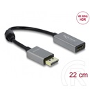 Delock adapter DisplayPort 1.4 (M) -> HDMI (F) (4K, 60 Hz, HDR, szürke)
