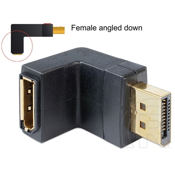 Delock adapter DisplayPort (M) - DisplayPort (F) 90°