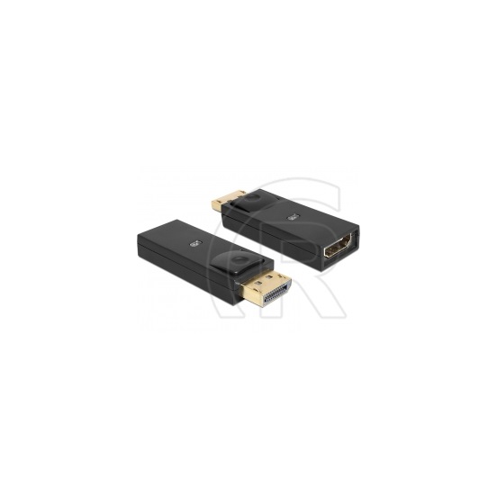Delock adapter DisplayPort (M) > HDMI (F) (fekete)