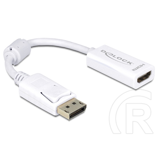 Delock adapter DisplayPort (M) > HDMI (F) (fehér)