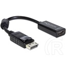 Delock adapter DisplayPort (M) > HDMI (F) (fekete, 12 cm)