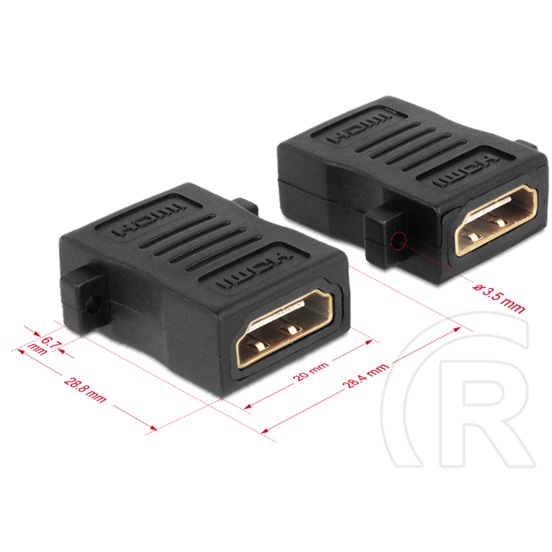 Delock adapter HDMI (F) - HDMI (F)