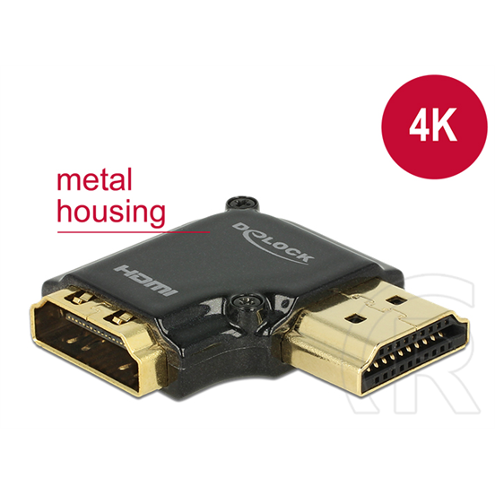 Delock adapter HDMI (F) - HDMI (M) 4K with Ethernet 90°
