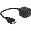 Delock adapter HDMI High Speed with Ethernet (M - 2xF)