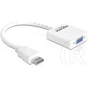 Delock adapter HDMI (M) > VGA (F) kábeles (fehér)