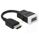 Delock adapter HDMI (M) > VGA (F) audióval, kábeles (fekete)