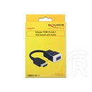 Delock adapter HDMI (M) > VGA (F) audióval, kábeles (fekete)