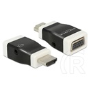 Delock adapter HDMI (M) > VGA (F) audióval (fekete)