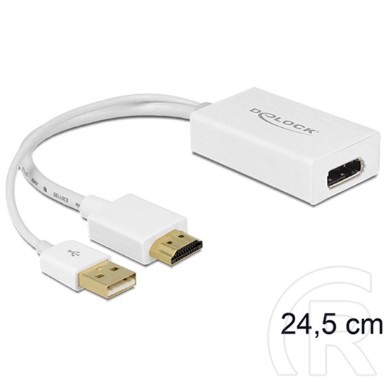 Delock adapter HDMI (M) + USB 2.0 (M) - DisplayPort (F)