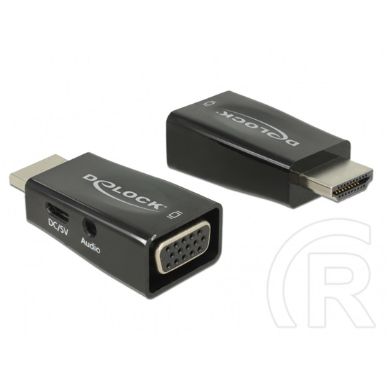 Delock adapter HDMI (M) > VGA (F) audióval