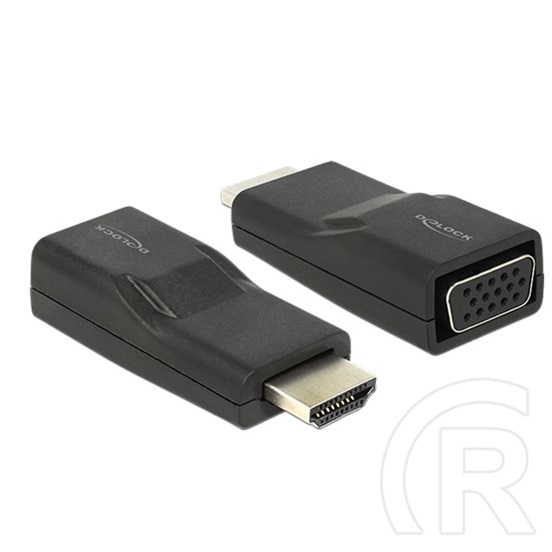 Delock adapter HDMI (M) > VGA (F) fekete
