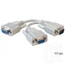 Delock adapter Sub-D9 (M) - 2 x (F) 17 cm