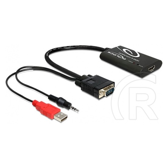 Delock adapter VGA - HDMI (audióval)