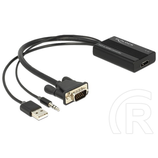 Delock adapter VGA > HDMI (audióval)