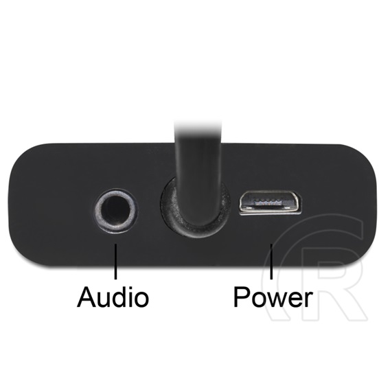 Delock adapter displayport 1.1 (M) - VGA (F) + táp + audio (fekete)