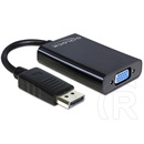 Delock adapter displayport 1.1 (M) - VGA (F) + táp + audio (fekete)