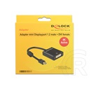 Delock adapter mini DisplayPort 1.2 (M) - DVI (F) (4K, aktív, fekete)
