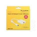 Delock adapter mini DisplayPort 1.2 (M) - HDMI (F) (4K, aktív, fehér)