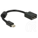 Delock adapter mini DisplayPort (M) - DisplayPort (F) (fekete)