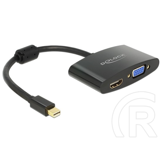 Delock adapter mini DisplayPort (M) - VGA (F)/HDMI (F) (fekete)
