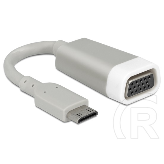 Delock adapter mini HDMI (M) > VGA (F) kábeles (szürke)