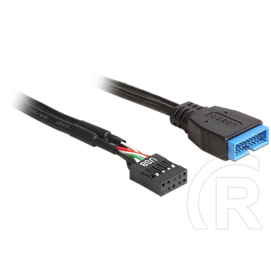 Delock alaplapi USB kivezetés átalakító USB 2.0 (F) - USB 3.0 (M) 0,3m