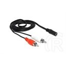 Delock audió kábel (2× RCA, 3,5 mm jack, M/F, 1,4 m, fekete)