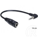 Delock audio sztereó hajlított kábel 2.5 mm (M) - 3.5 mm 3 pin (F) 14 cm