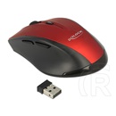 Delock cordless ergonómikus optikai egér (USB, fekete-piros)