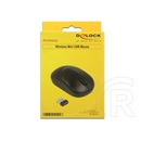 Delock cordless mini optikai egér (USB, fekete)
