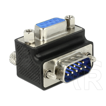 Delock csavaros adapter Sub-D9 (M) - (F) 270°