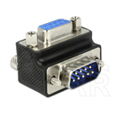 Delock csavaros adapter Sub-D9 (M) - (F) 270°