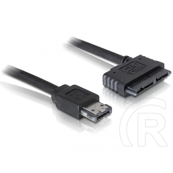 Delock eSATAp - Micro SATA adatkábel (16 pin, F/F, 1 m, fekete)