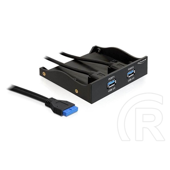 Delock előlapi USB 3.0 alaplapi kivezetés (2 port, fekete)