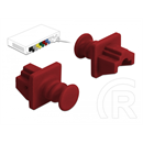 Delock fogantyús porvédő RJ-45 kimenethez (10db, piros)