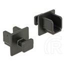 Delock fogantyús porvédő USB-B kimenethez (10db, fekete)