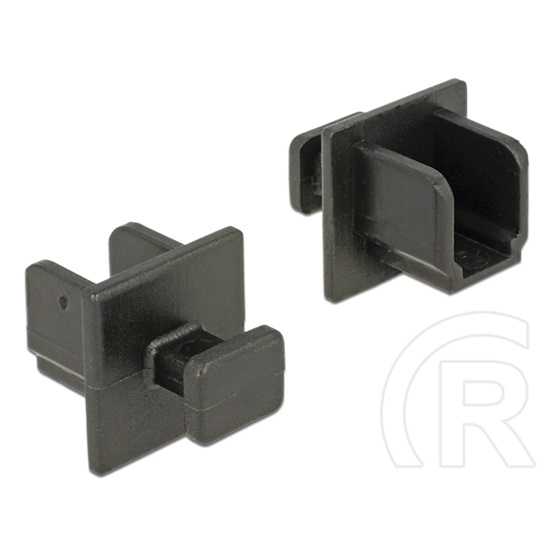 Delock fogantyús porvédő USB-B kimenethez (10db, fekete)
