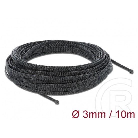 Delock fonott kábelharisnya 10m (1-6mm, fekete)